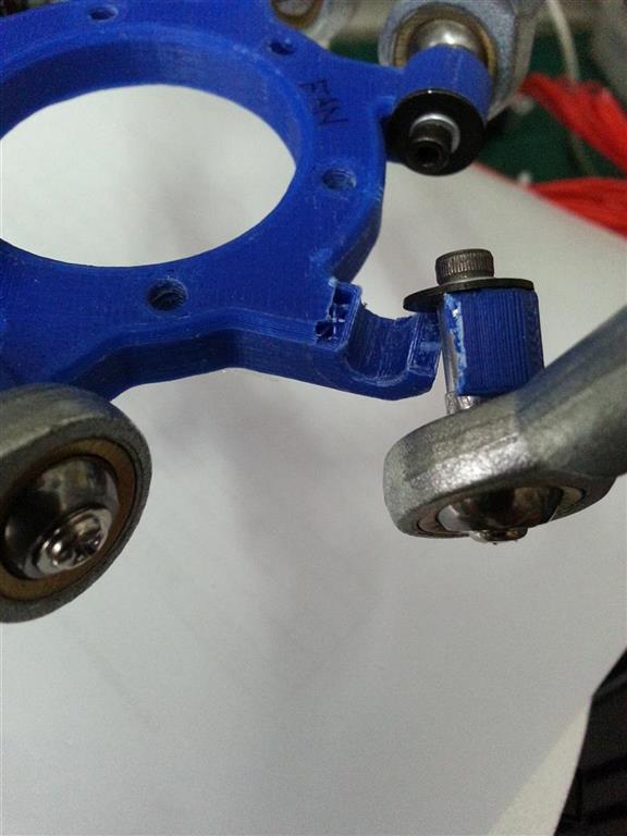 Platform broke at rod mounting point - hollow and not solid