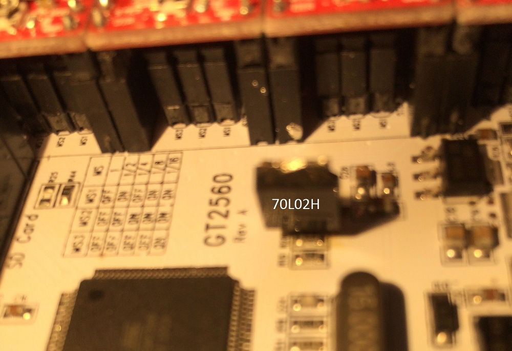 Q5 replacement, Mount of 70L02H transistor on GT2560 board