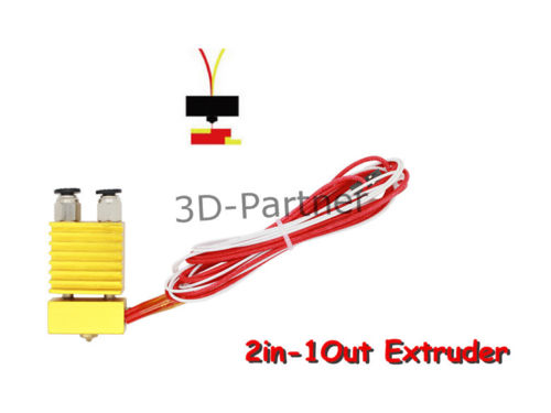3D printer 2in 1 mixing hotend