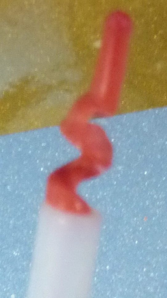 Coils when bad temp and enough space to coil IE ptfe not deep enough...