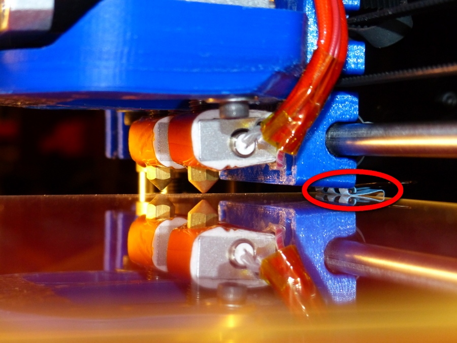 interference with clip in the back of the extrudder