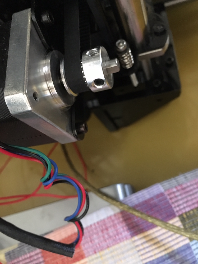 stepper motor with 1 screw missing