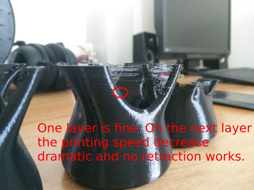 Print quality before and after the 4 hour problem