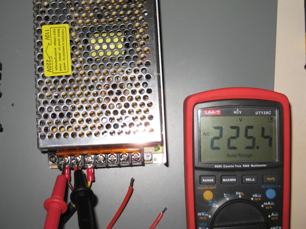 AC main voltage measurement under no load condition, it remains the same when measured with load.