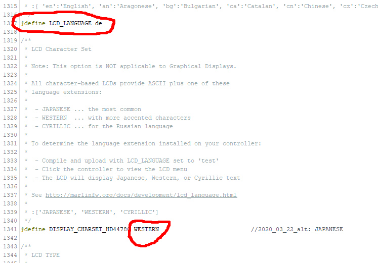 Change in code