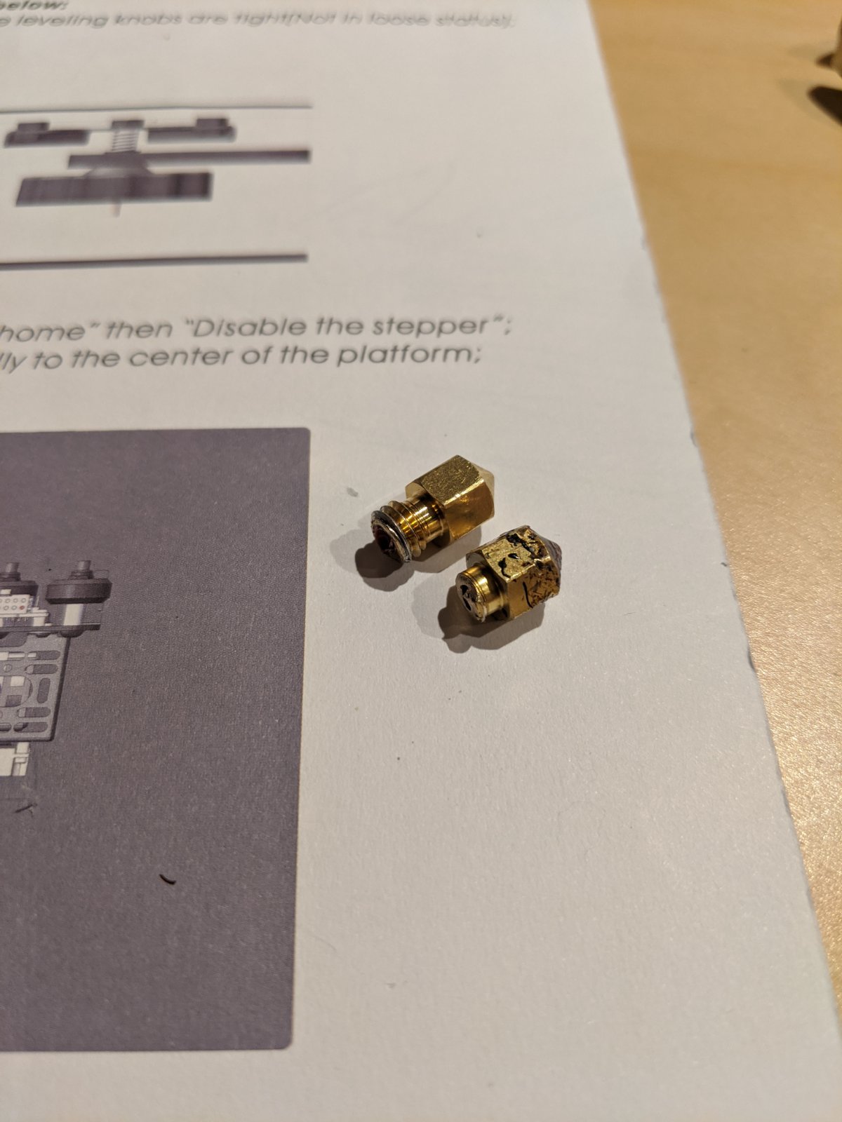 Lower nozzl is broken