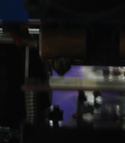 Extruder Nozzle making contact with glass at 23 degrees