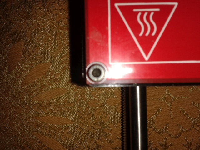 Bottom Left corner aligned using a screw
